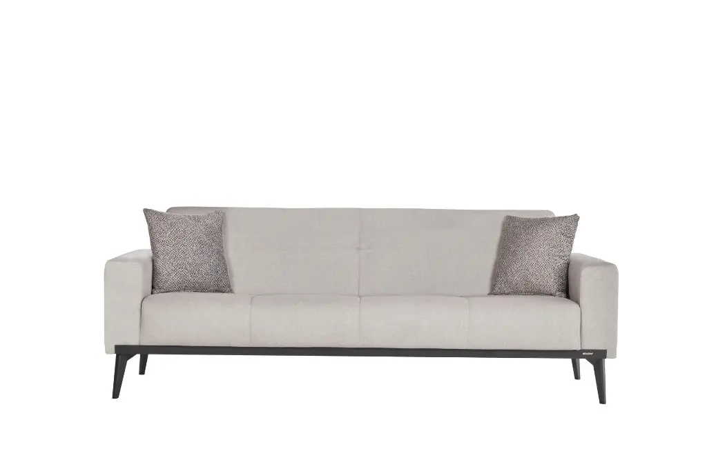 Cansas Üçlü Koltuk Siyah - Vizon