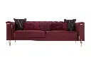 Blanca Üçlü Koltuk Bordo - Model 1 - Altın