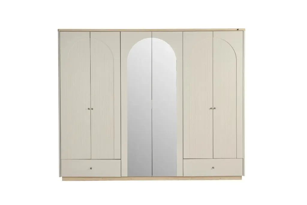 BORNEO 6 KAPAKLI DOLAP SEREZ GRI/INTRO MESE 