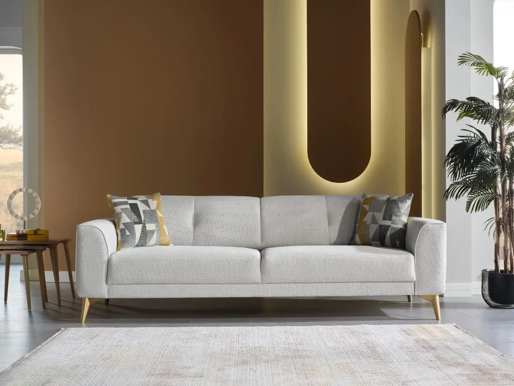 Lavita Üçlü Koltuk Altın - Senfoni Gri