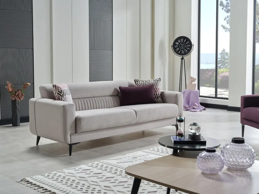 Molde S Üçlü Koltuk Gri 