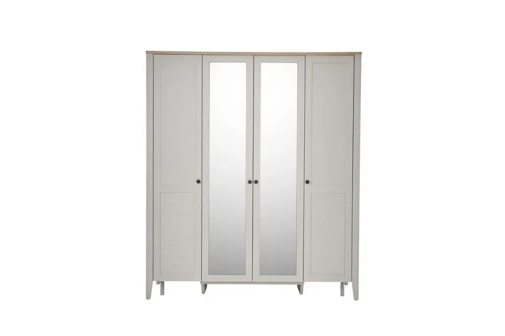 FIONA 4 KAPAKLI DOLAP SEREZ GRI/FİONA MEŞE