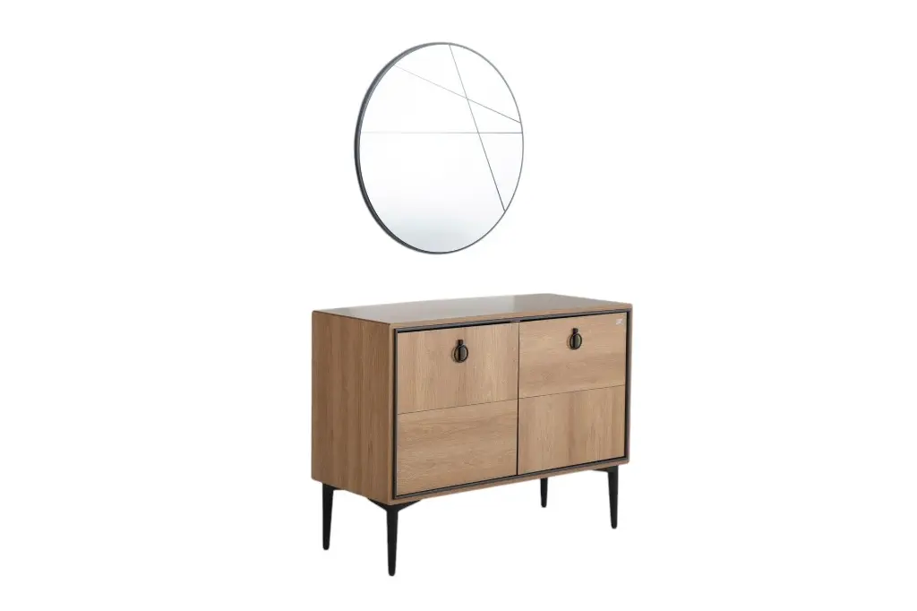 [22VSK2104LCBO] VISTA MAKYAJ MASASI LOFTY CEVİZ /MISTY ANTRASIT