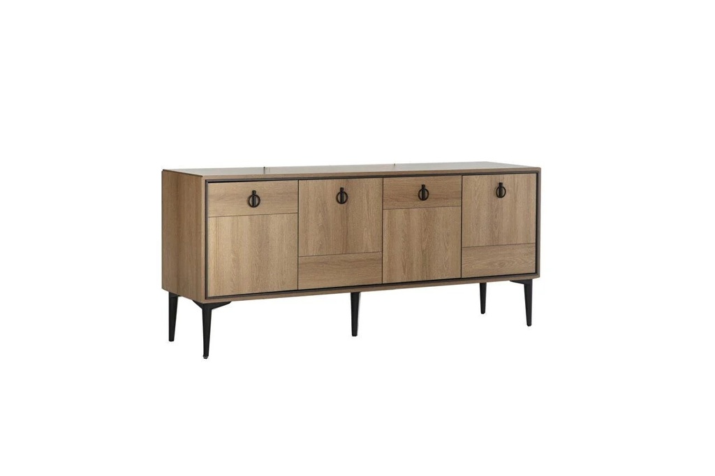 [22VSK2550LCBO] VISTA KONSOL LOFTY CEVİZ /MISTY ANTRASIT