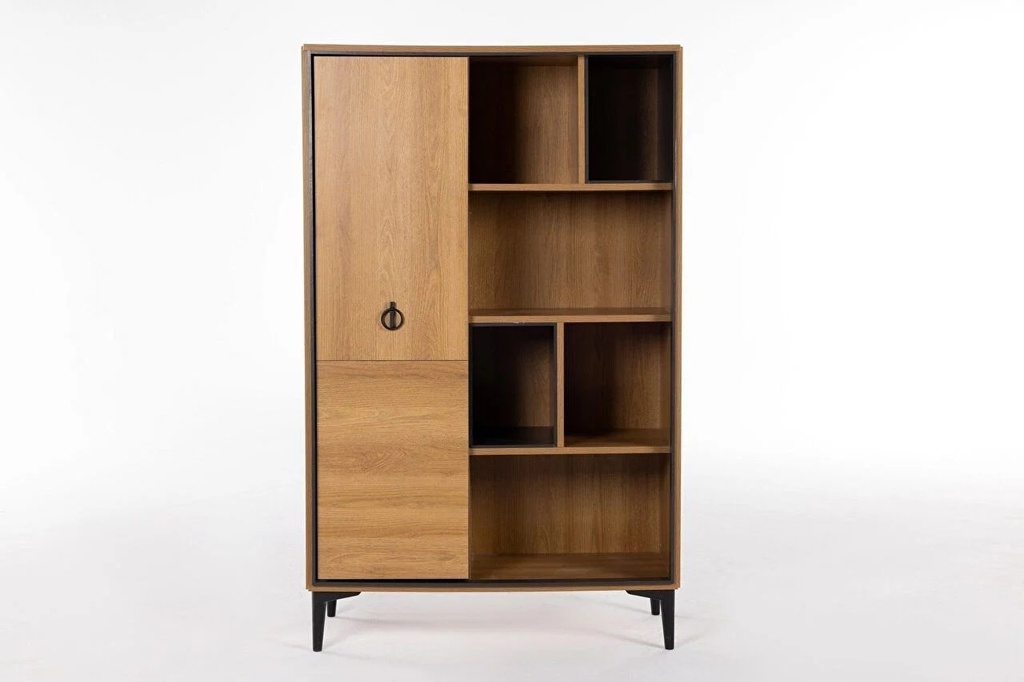 VISTA KITAPLIK LOFTY CEVİZ /MISTY ANTRASIT