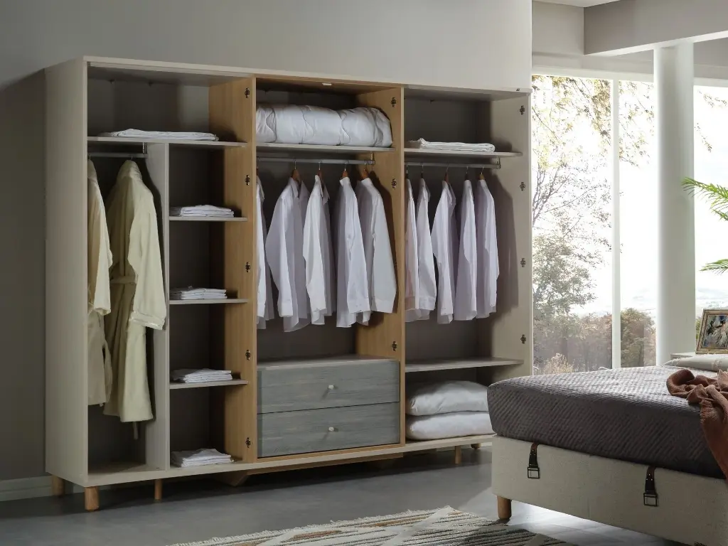 LINUS 6 KAPAKLI DOLAP MOLLY VIZON BEJ /MITRA MESE   