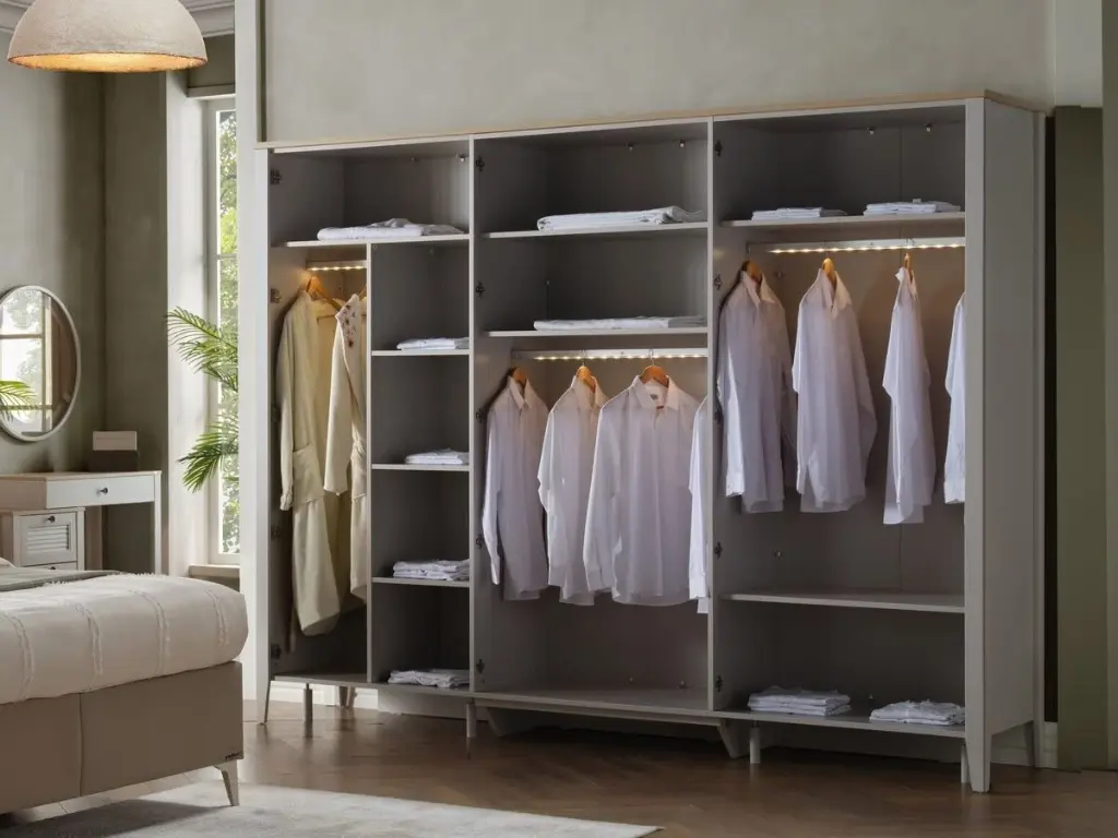 FIONA 6 KAPAKLI DOLAP SEREZ GRI/FİONA MEŞE