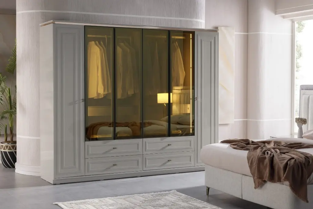 BRIELLA 6 KAPAKLI CAM KAPAKLI BUZ GR/ONYX MERMER 