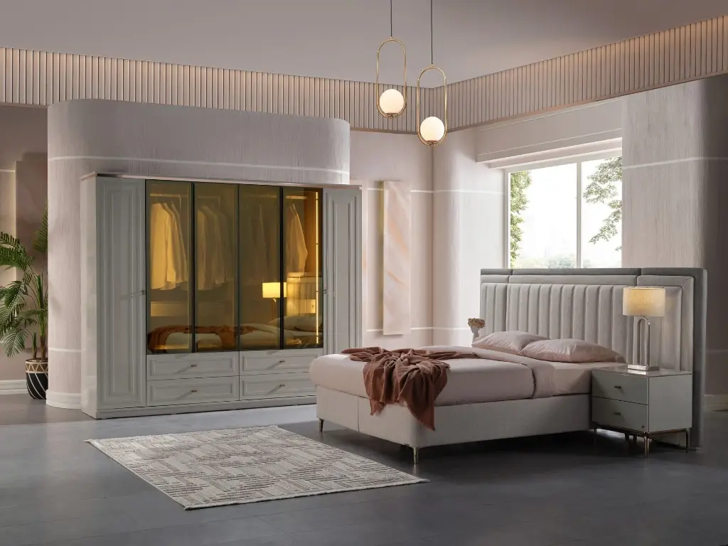 BRIELLA 6 KAPAKLI CAM KAPAKLI BUZ GR/ONYX MERMER 