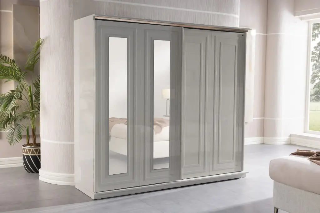 BRIELLA SURGU KAPAKLI DOLAP HG BUZ GRİ/ONYX MERMER 