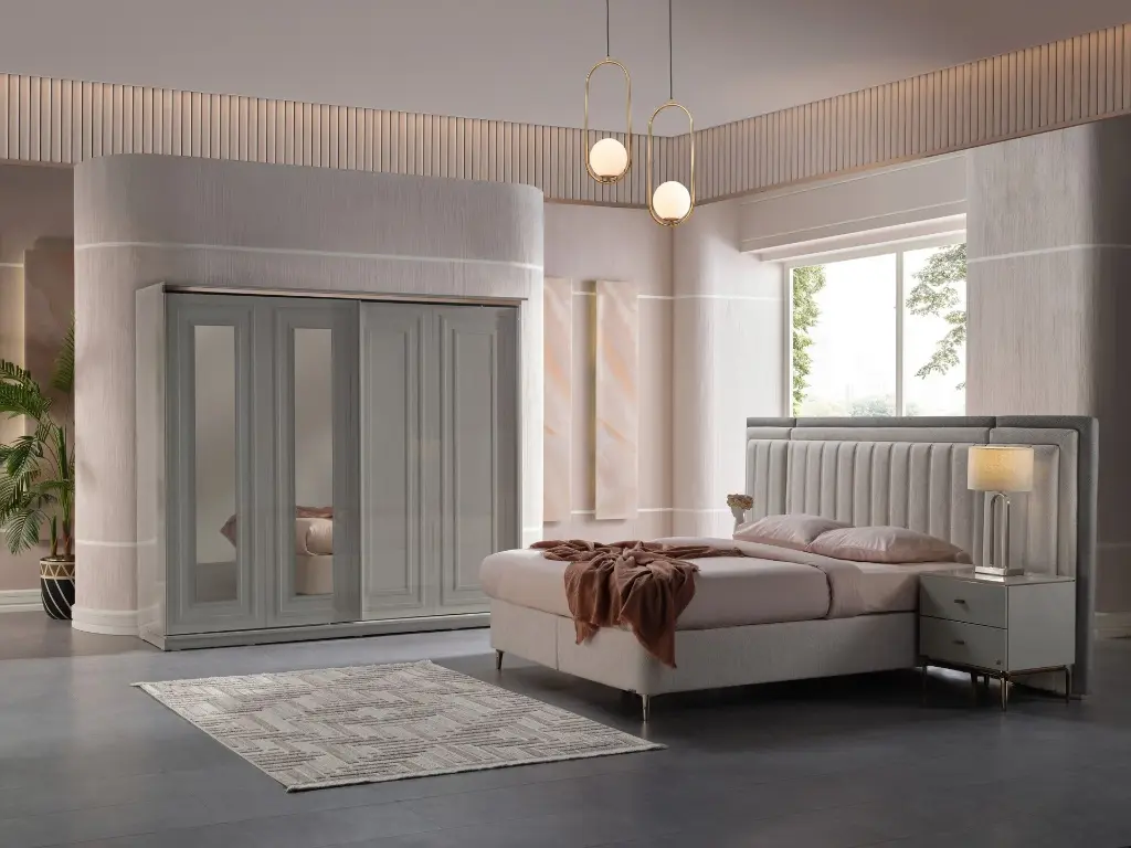 BRIELLA SURGU KAPAKLI DOLAP HG BUZ GRİ/ONYX MERMER 