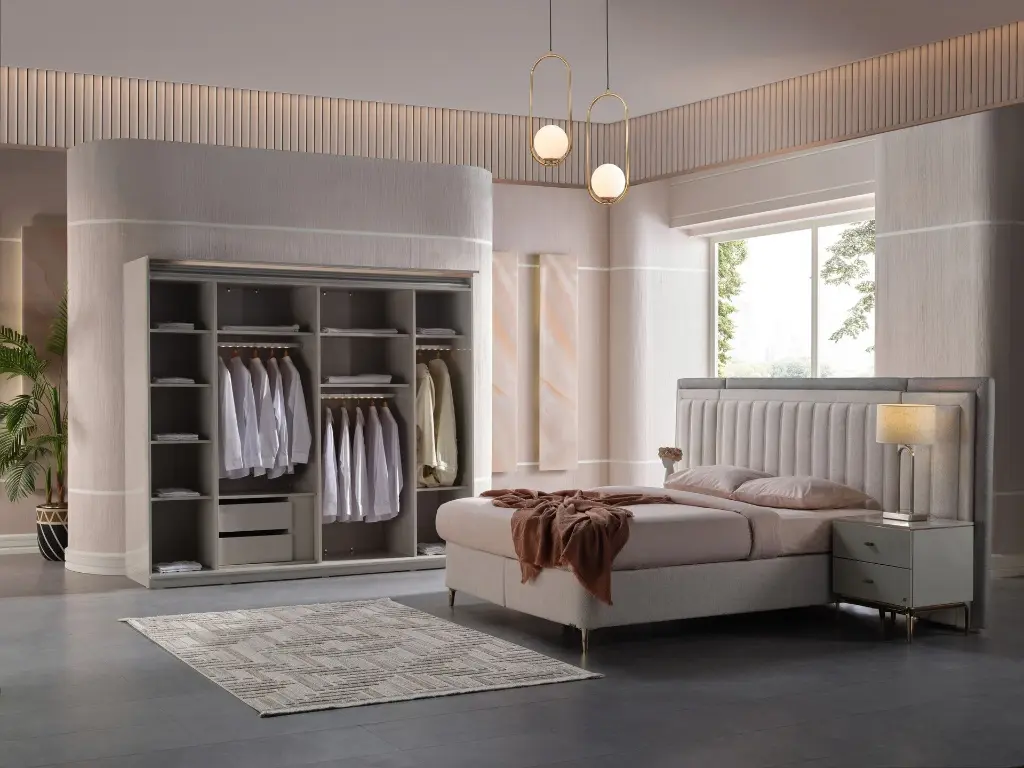 BRIELLA SURGU KAPAKLI DOLAP HG BUZ GRİ/ONYX MERMER 