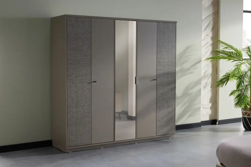 TRUVA 5 KAPAKLI DOLAP ERCİYES KREM/TRUVA TEKSTİL