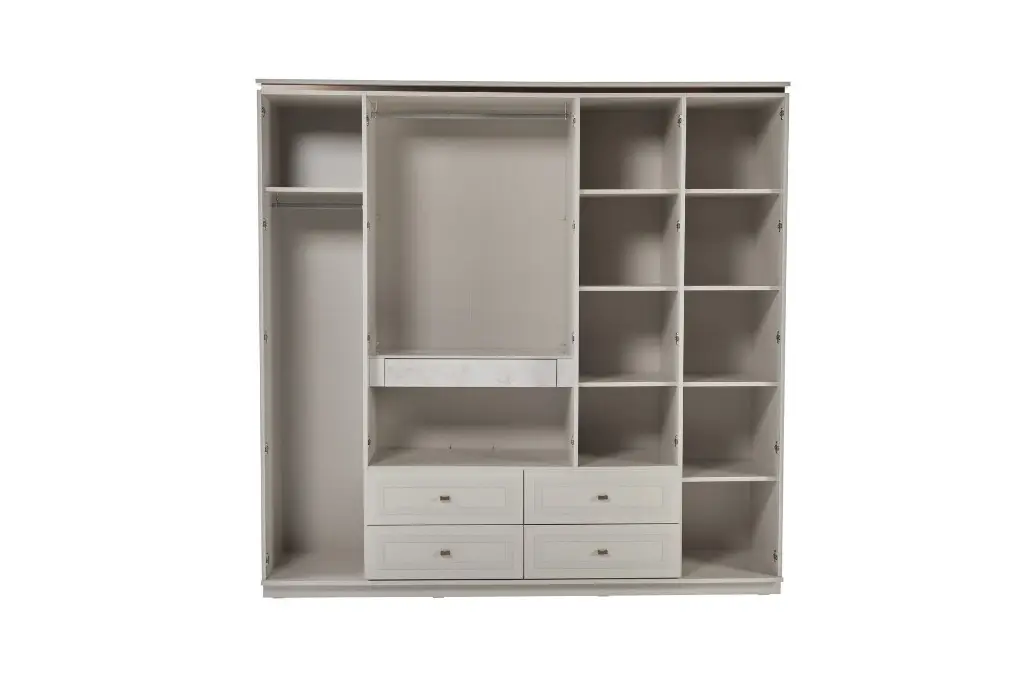 BRIELLA 5 KAPAKLI DOLAP HG BUZ GRİ/ONYX MERMER