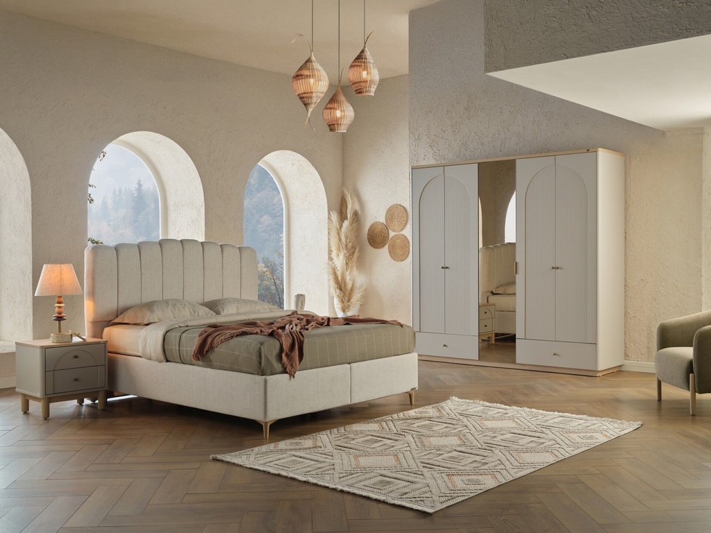 BORNEO 5 KAPAKLI DOLAP SEREZ GRI/INTRO MESE