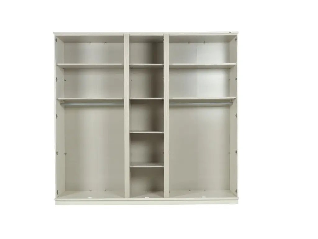 ALYA 5 KAPAKLI DOLAP SEDEF KREM/GOCCE TEKSTİL DESEN