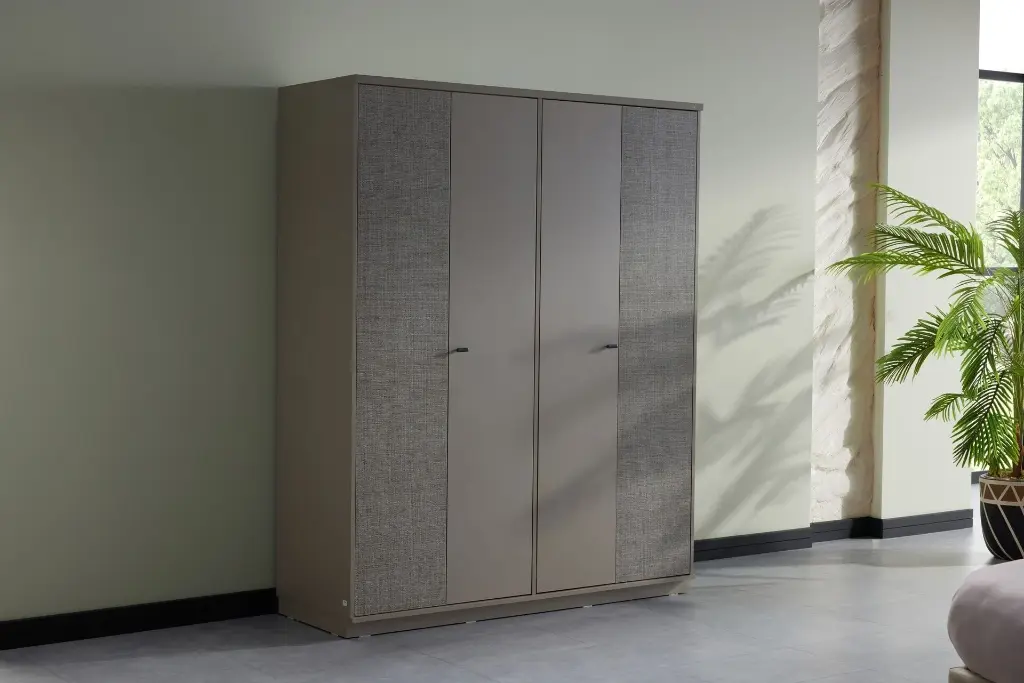 TRUVA 4 KAPAKLI DOLAP ERCİYES KREM/TRUVA TEKSTİL