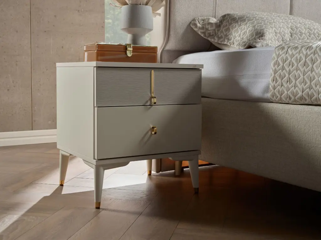 ALYA KOMODIN SEDEF KREM/GOCCE TEKSTİL DE