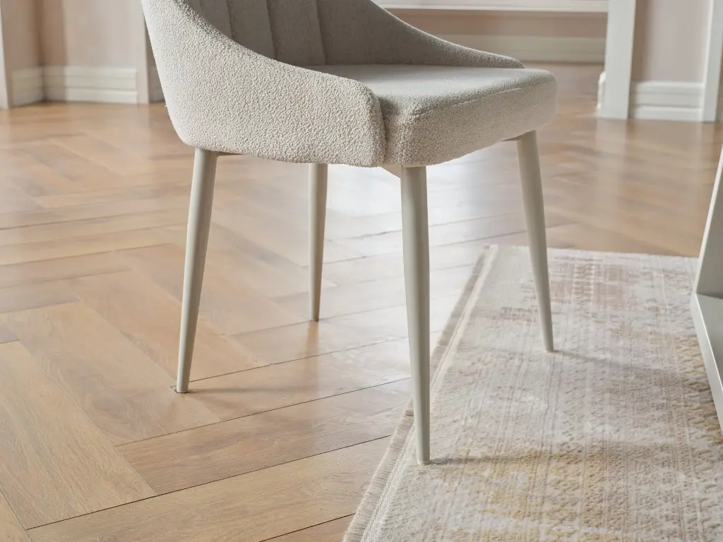 FİONA 8235 SANDALYE 2 li FIONA GRI MAT/FIONA KREM DUZ NEWCOSWELL E-6351 34-01/// 