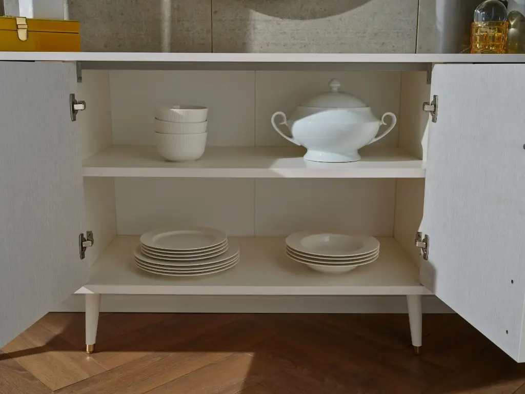 ALYA KONSOL SEDEF KREM/GOCCE TEKSTİL DESEN