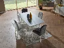 ALYA SABIT MASA SEDEF KREM/TRAVERTER DESEN 
