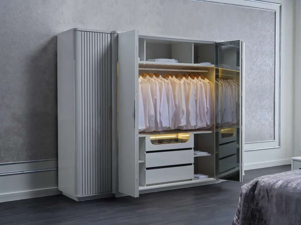 AYSA 6 KAPAKLI DOLAP PRSLN BYZ/GRİ CHEWRON