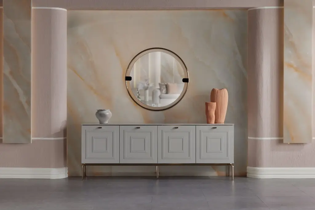 BRIELLA KONSOL HG BUZ GRİ/ONYX MERMER 