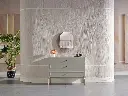 BRIELLA MAKYAJ MASASI HG BUZ GRİ/ONYX MERMER 