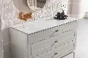 BRIELLA MAKYAJ MASASI HG BUZ GRİ/ONYX MERMER 