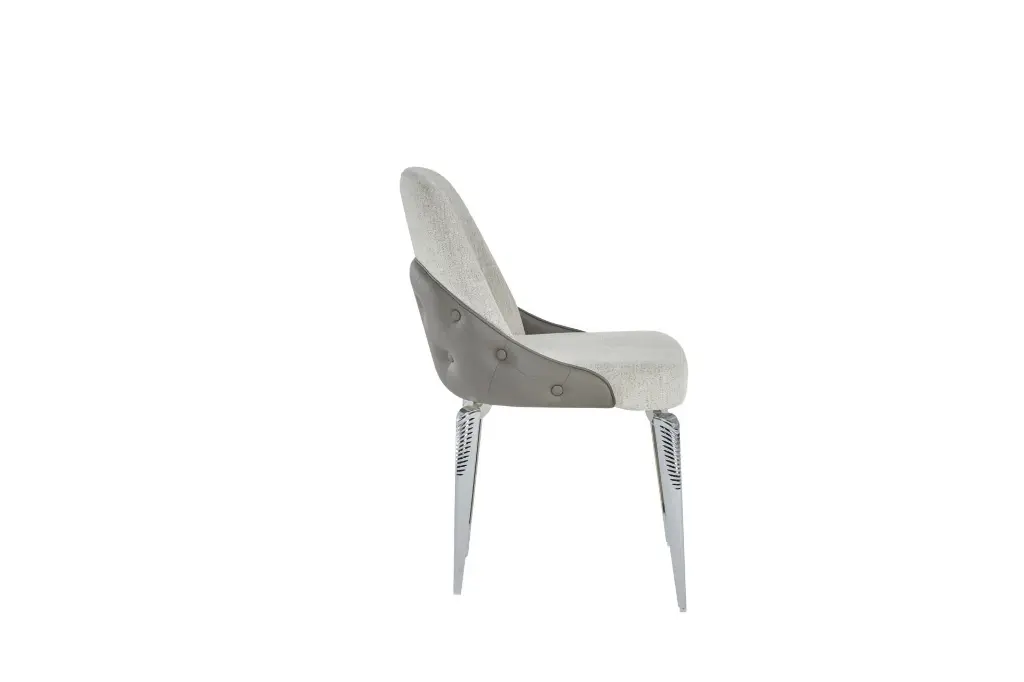 AYSA 8206 SANDALYE DÜĞMELİ 2 li KROM PARLAK/AYSA KREM DUZ PUMA-B 7292A 854-PP005