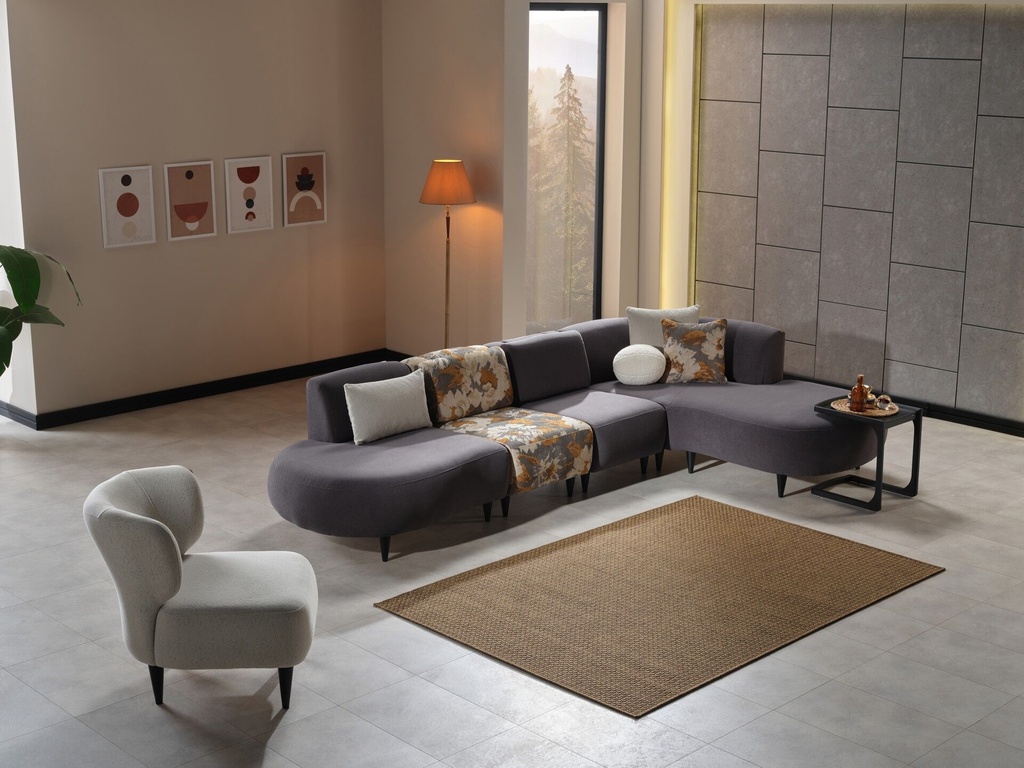 Teddy Köşe Antrasit 