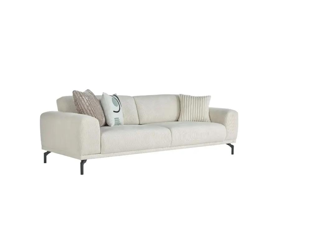 PLATO S SYH UCLUYTLI 5B-STRIPE KREM DUZ//STRIPE VIZON PELUS///////LINEN KREM DUZ2/PUNCH PLATO S YESIL DESEN////STRIPE EKRU PELUS