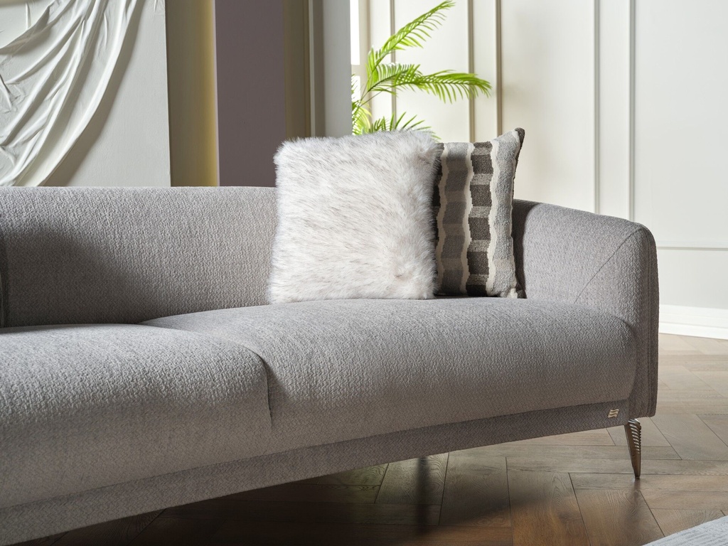 Aysa X Üçlü Koltuk Sabit Gri