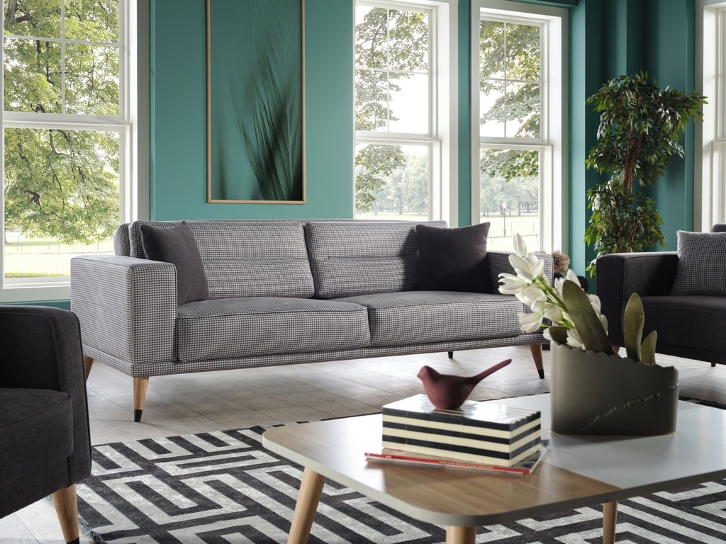 Lena Üçlü Koltuk Gri-2 