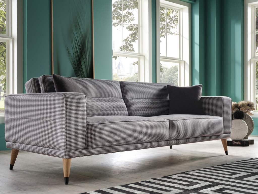 Lena Üçlü Koltuk Gri-2 