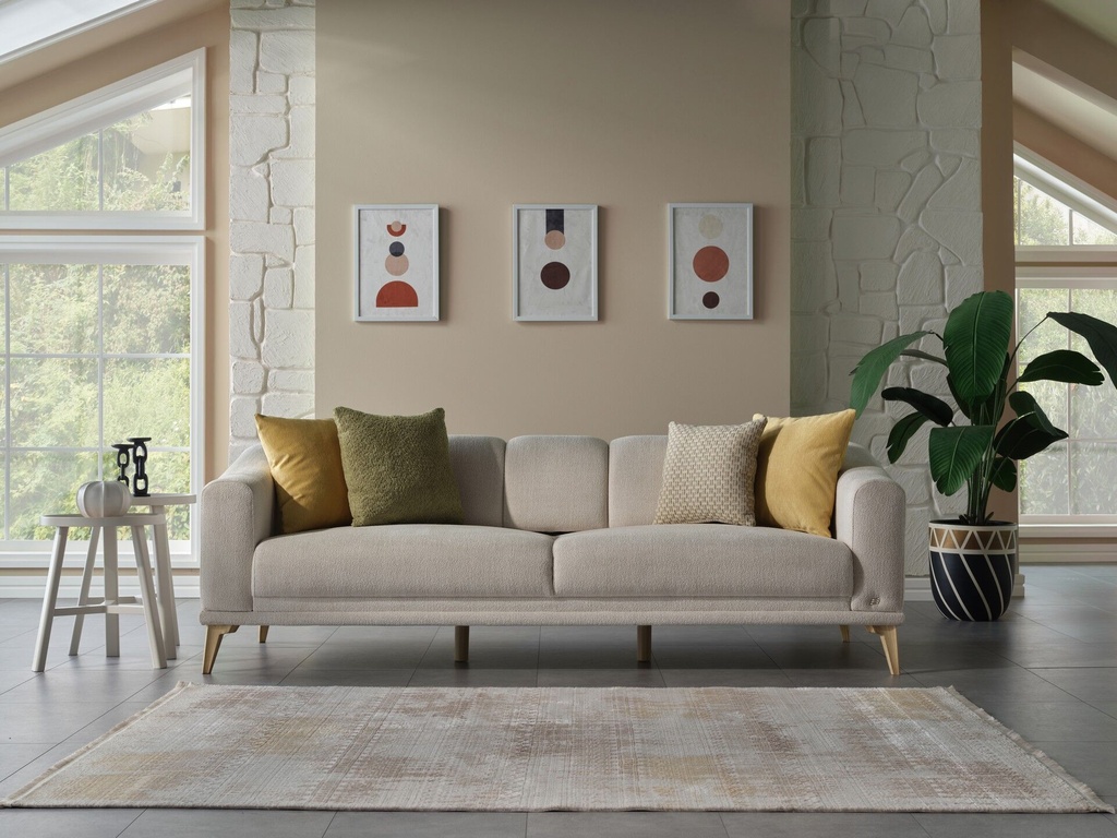 FIONA MESE UCLUYTLI 4B-FIONA KREM DUZ//BRIELLA SARI DUZ///////////FIONA YESIL PELUS/FIONA KREM-VIZON ANA 