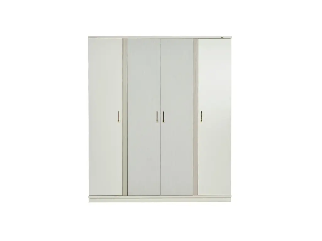 [22AYY2004SCGA] ALYA 4 KAPAKLI DOLAP SEDEF KREM/GOCCE TEKSTİL DESEN   