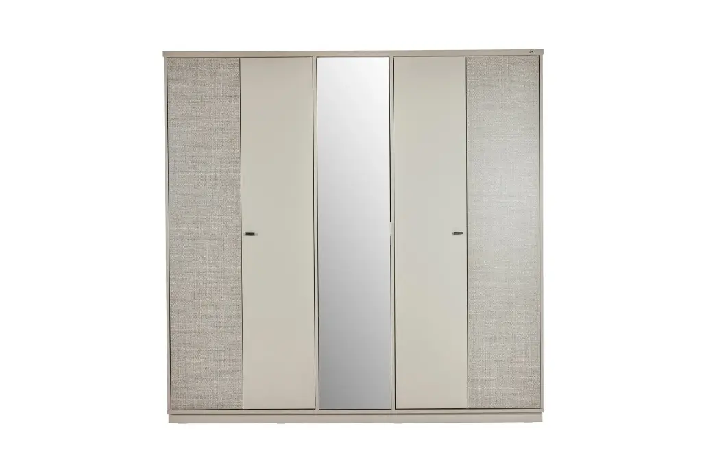 TRUVA 5 KAPAKLI DOLAP ERCİYES KREM/TRUVA TEKSTİL