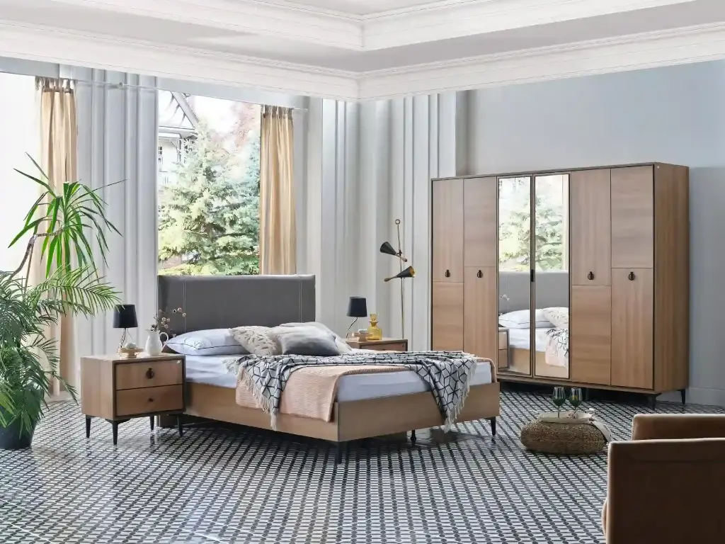 [58VSK8005LCBO] Vista Nussbaum Schlafzimmer Set
