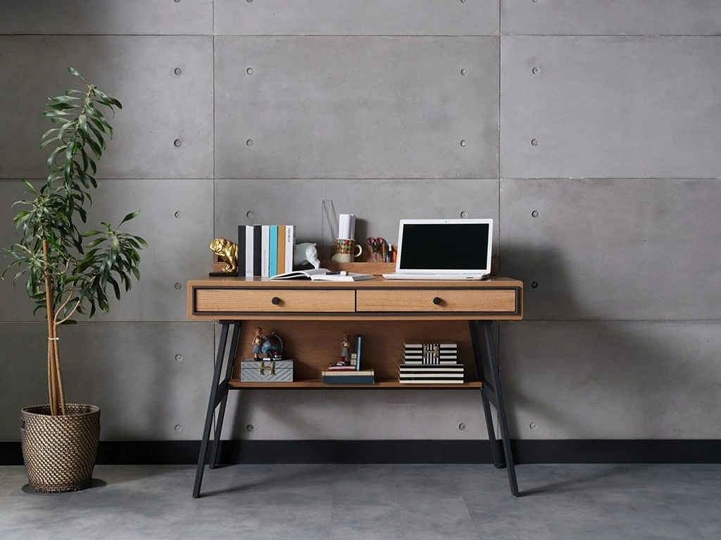 [22VSK3200LCBO] VISTA CALISMA MASASI LOFTY CEVİZ /MISTY ANTRASIT