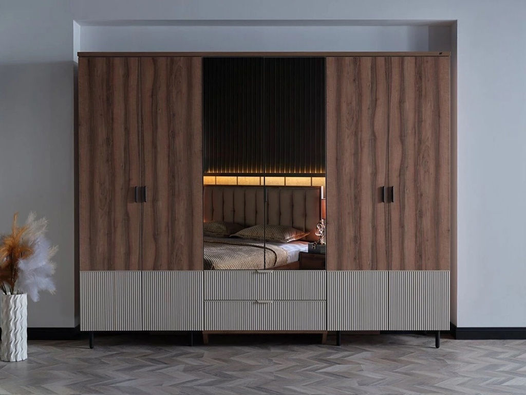 TALIA 6 KAPAKLI DOLAP TALIA CEVIZ/ORLEON BEJ