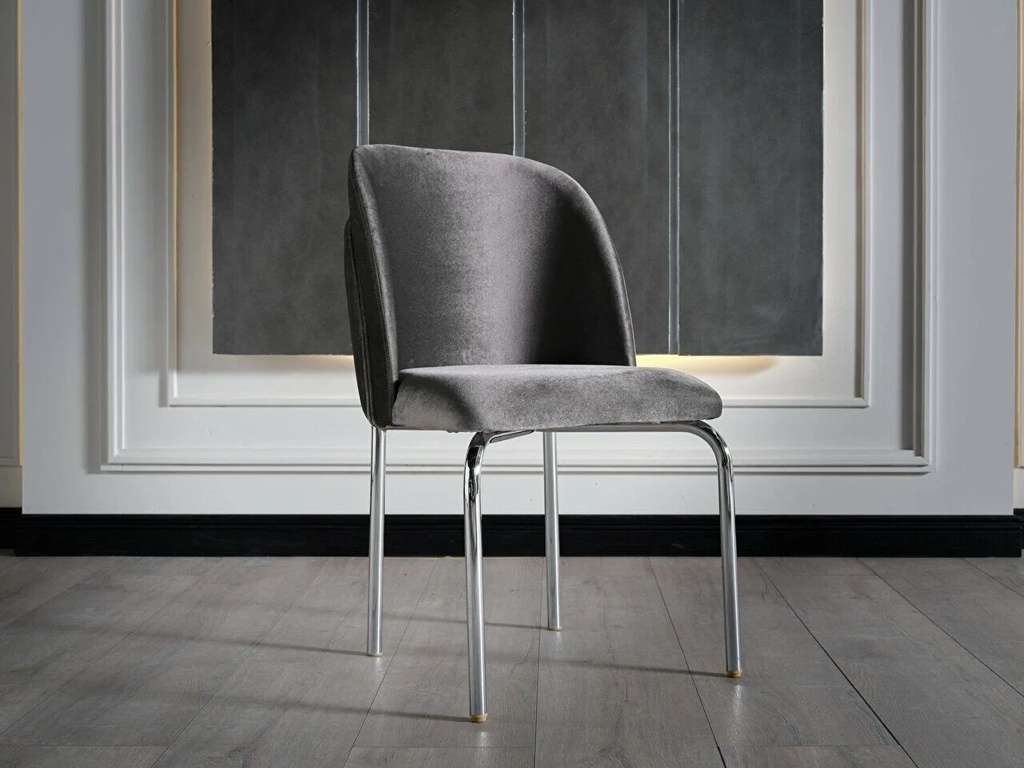 SERRA 6268 SANDALYE 1 li KROM PARLAK/DEREN GRI DUZ C154979///