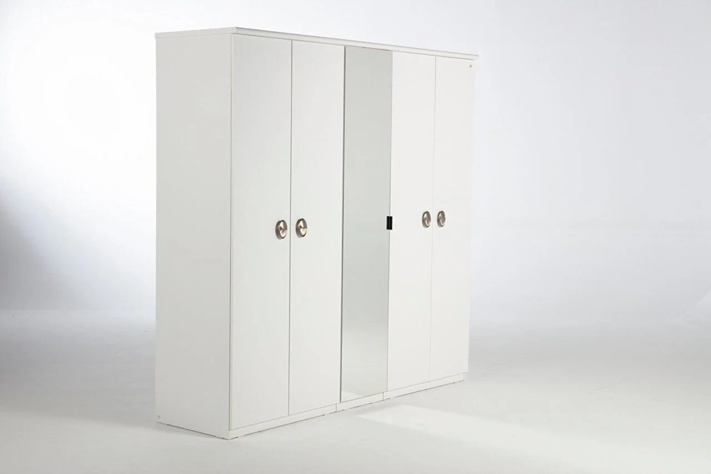 ROXY 5 KAPAKLI DOLAP/UNI BEYAZ