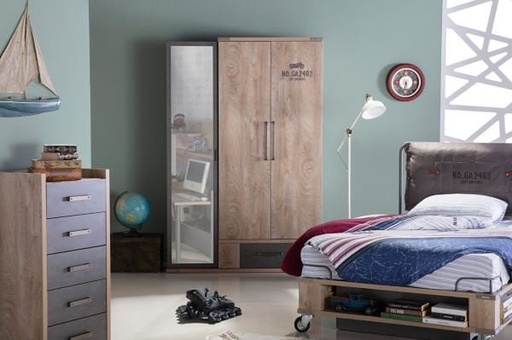 [22PEL2003GJGY] PN PALET 3KP GRD MESE OAK ENDGRAIN/METALIK
