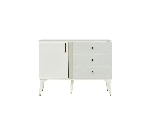 [22AYY2100SCGA] ALYA MAKYAJ MASASI SEDEF KREM/GOCCE TEKSTİL DESEN