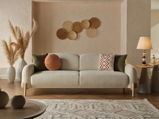 [201BORM0406000001] BORNEO MESE UCLUYTLI 6B-BORNEO KREM DUZ//NOVA VIZON DUZ//BORNEO SOMON PELUS/////LINEN KREM DUZ2/PUNCH BORNEO SOMON////BORNEO H.YESIL DUZ 