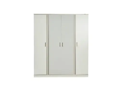 [22AYY2004SCGA] ALYA 4 KAPAKLI DOLAP SEDEF KREM/GOCCE TEKSTİL DESEN   