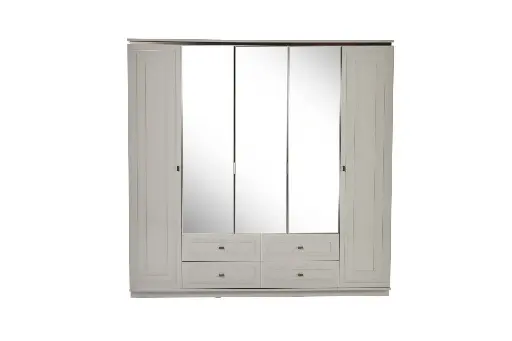 [22BRL2005BSOD] BRIELLA 5 KAPAKLI DOLAP HG BUZ GRİ/ONYX MERMER