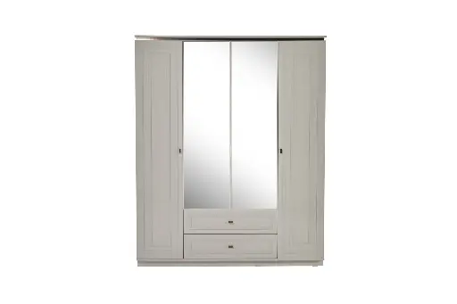 [22BRL2004BSOD] BRIELLA 4 KAPAKLI DOLAP HG BUZ GRİ/ONYX MERMER