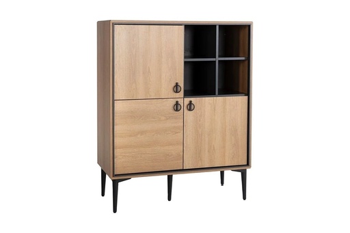 [22VSK2700LCBO] VISTA VITRIN LOFTY CEVİZ /MISTY ANTRASIT